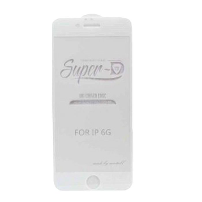 محافظ صفحه نمایش(گلس)Super D سفید گوشی موبایل Apple iphone 6/6S