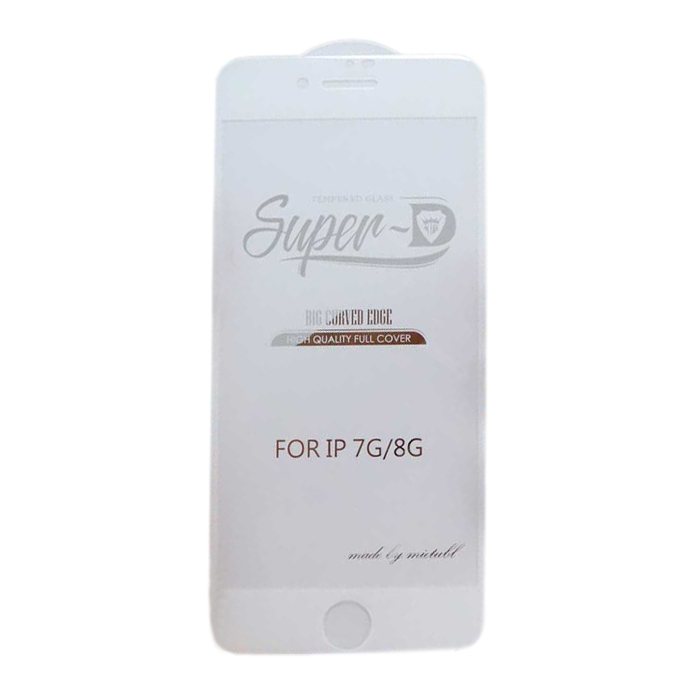 محافظ صفحه نمایش(گلس) Super D سفید و مشکی گوشی موبایل Apple iphone 7 Plus/8 Plus
